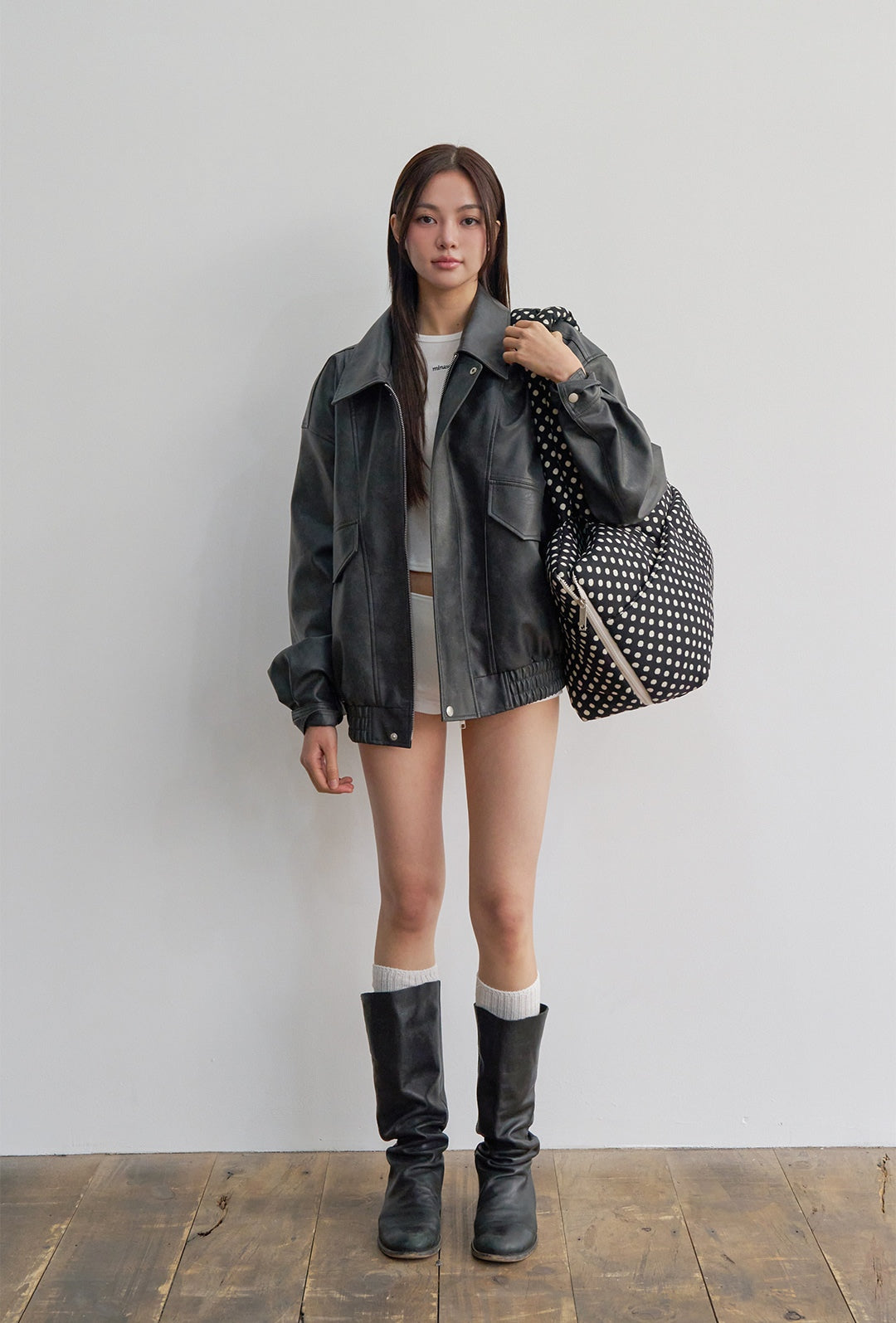 Wide Bag ドットブラック