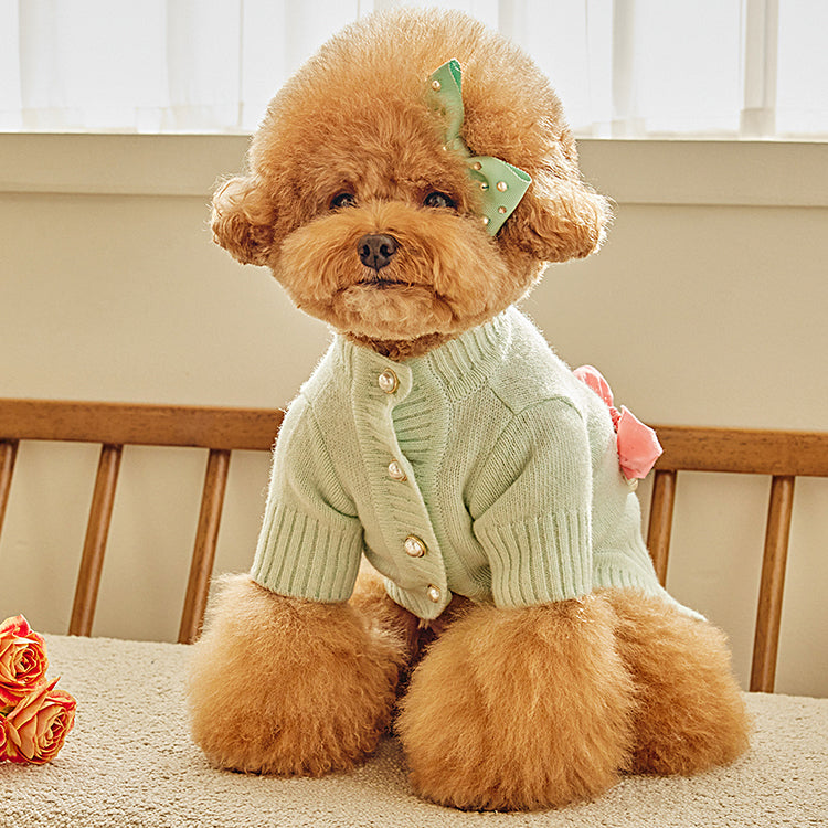 即納 Baby Ribbon Cardigan ミント