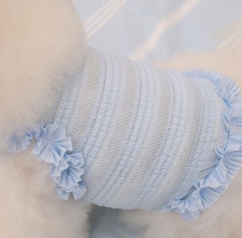 即納 Airish Frill Top ブルー
