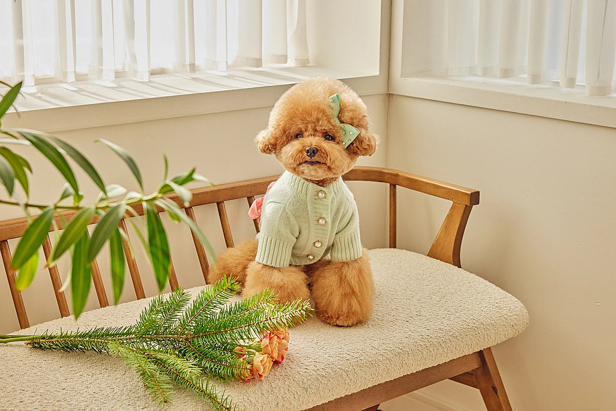 即納 Baby Ribbon Cardigan ミント