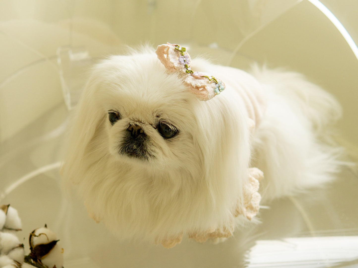 即納 Petit Flora Hairpin アイボリー