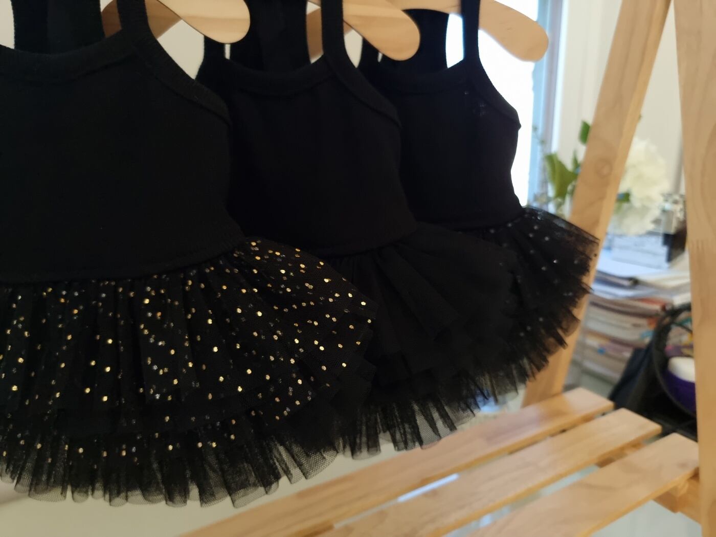 即納 Pure Color Tutu ブラックスパンコール