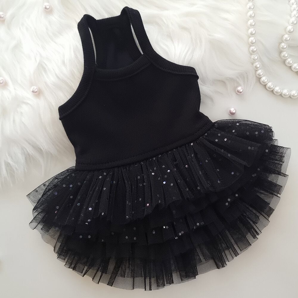 即納 Pure Color Tutu ブラックスパンコール