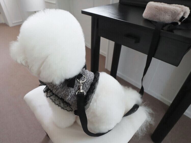 即納 Mink Fur Harness グレー