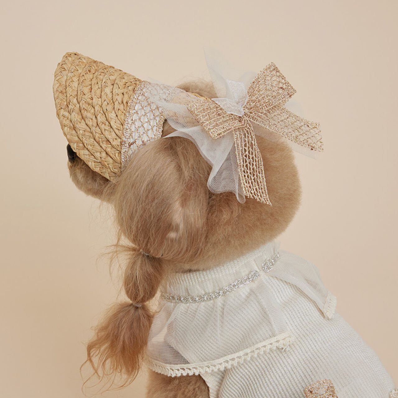 即納 Raffia Fairy Suncap アイボリー