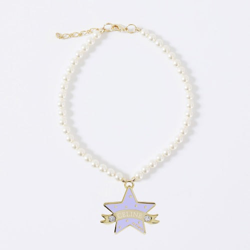 予約 You Are My Star Swarovski Necklace【迷子札】ラベンダー