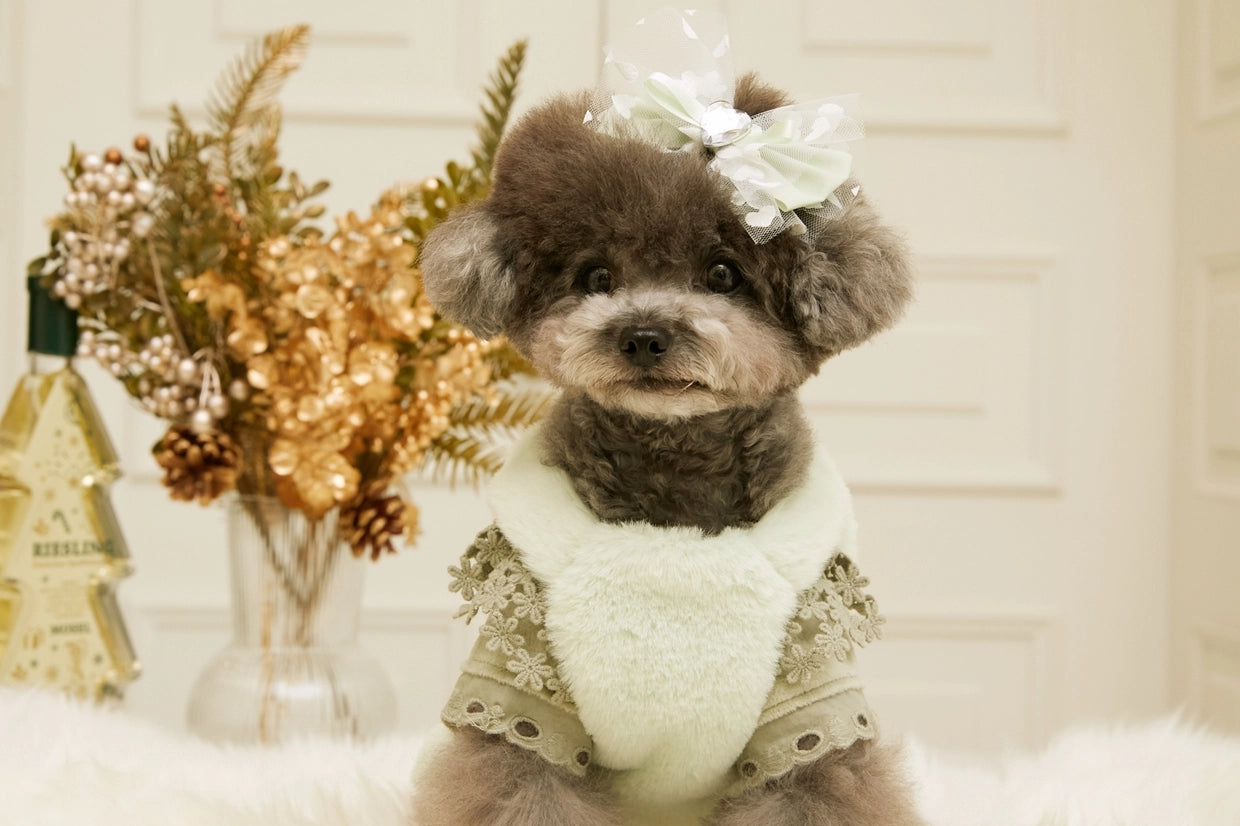 即納 Mink Overall Ribbon Dress アップルグリーン