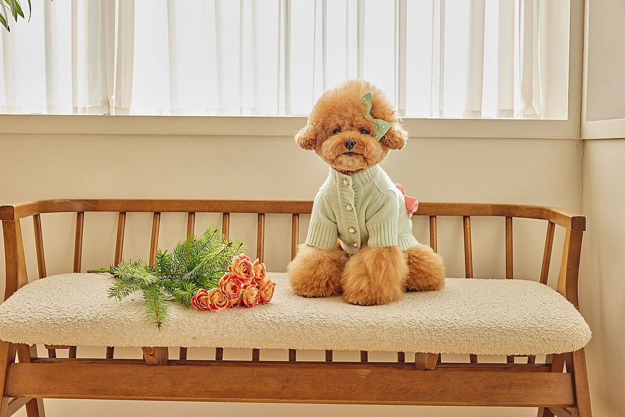 即納 Baby Ribbon Cardigan ミント