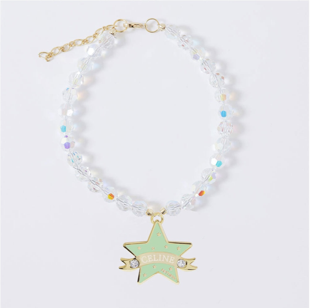 You Are My Star Swarovski Necklace【迷子札】グリーン