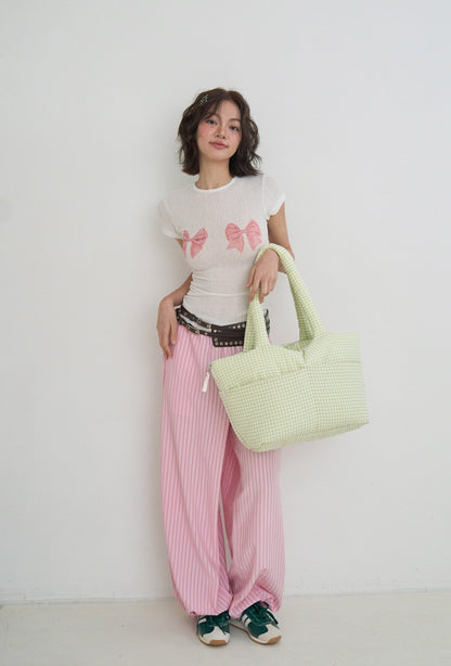 Wide Bag プレイドグリーン