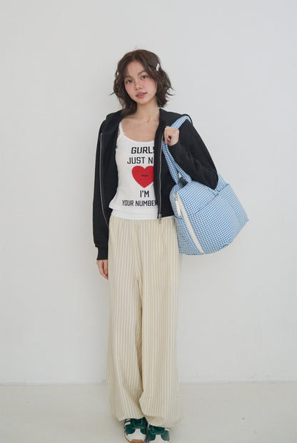 Wide Bag プレイドブルー