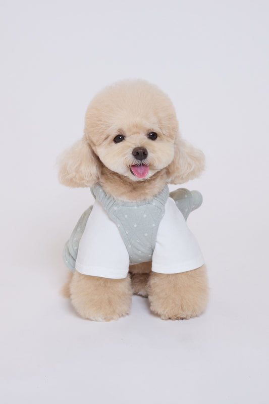 Quilted Polka Bustier ミント