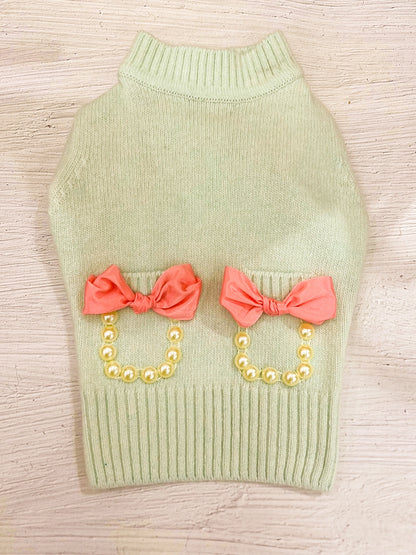 即納 Baby Ribbon Cardigan ミント