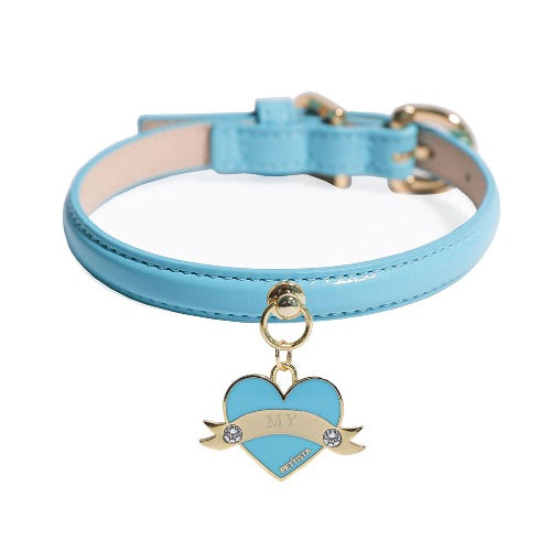 Bloom Collar × In My Heart Pendant【迷子札】 サマーブルー