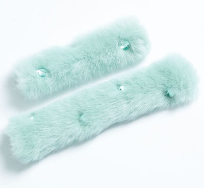 即納 Eco Fur Pompom x Swarovski 全2色