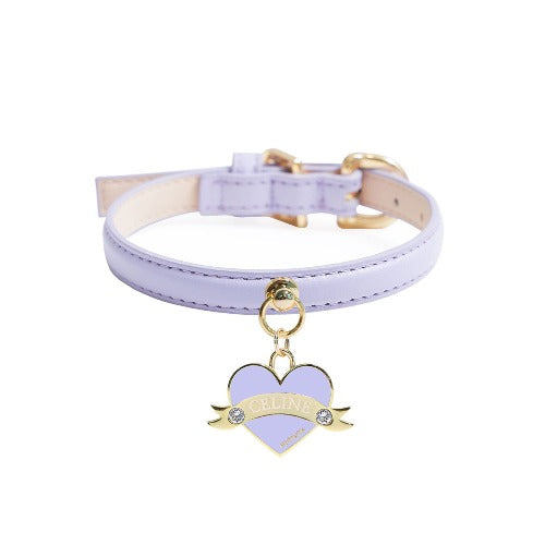 予約 Bloom Collar × Pendant【迷子札】 ラベンダー