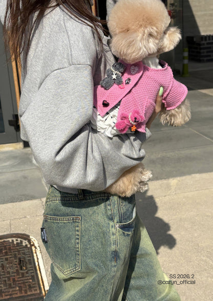 Toy Knit Cardigan ピンク