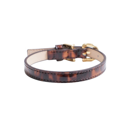 予約 Leopard Patent Collar【迷子札】