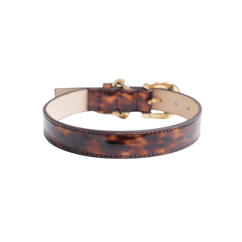 予約 Leopard Patent Collar【迷子札】