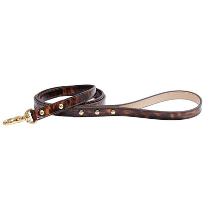 予約 Leopard Patent Collar【迷子札】