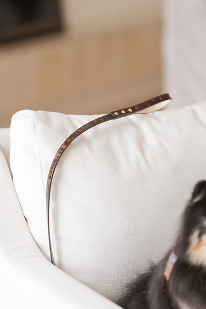 予約 Leopard Patent Leash