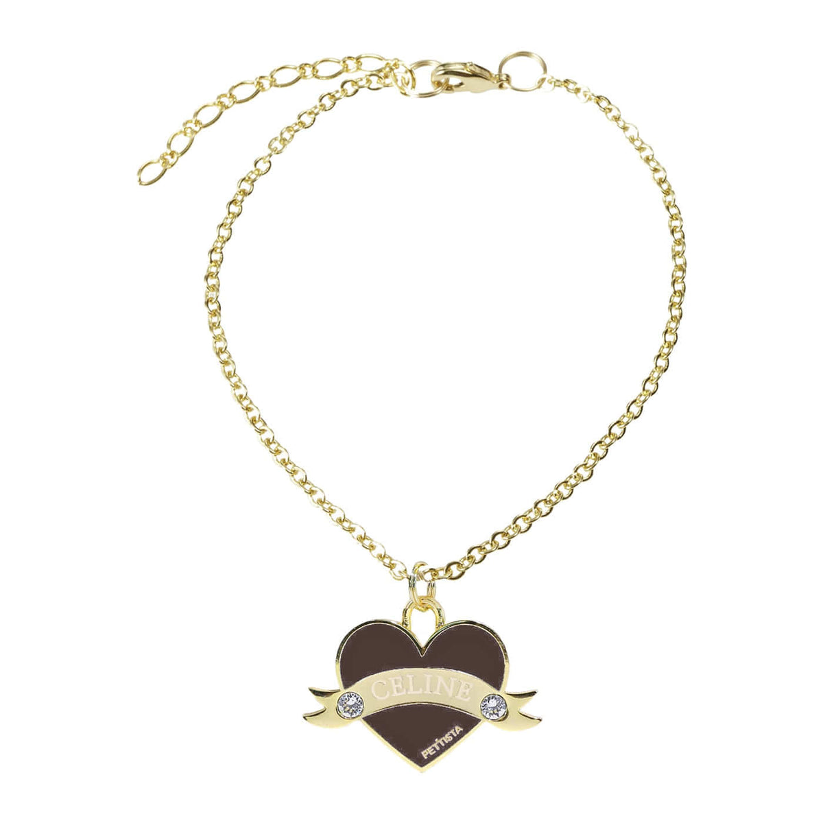 予約 In My Heart Necklace【迷子札】ブラウン