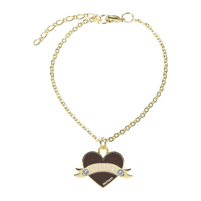 予約 In My Heart Necklace【迷子札】ブラウン