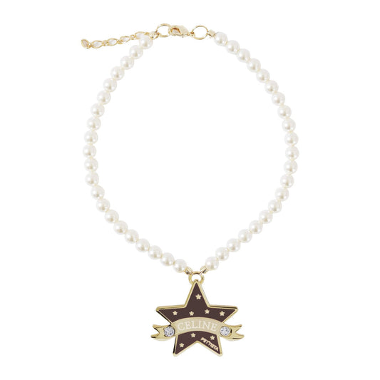 予約 You Are My Star Pearl Necklace【迷子札】ブラウン