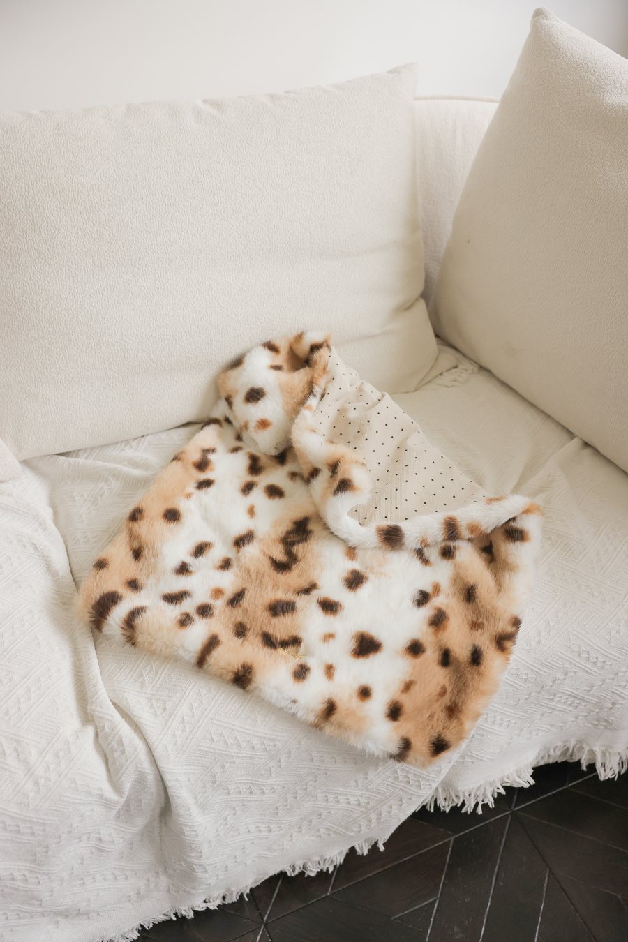 【PRE-ORDER】Eco Fur Angel Blanket レオパード