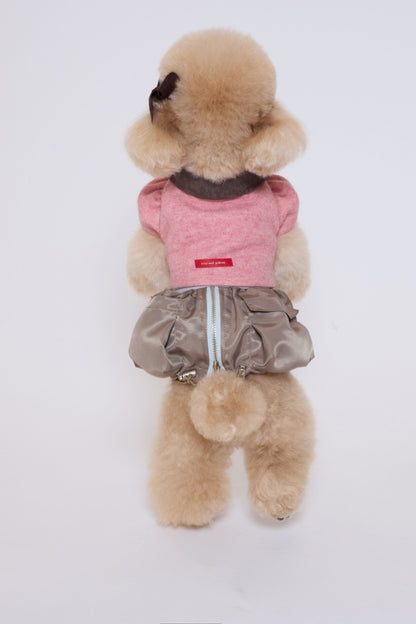 Bubble Pocket Dress モカベージュ