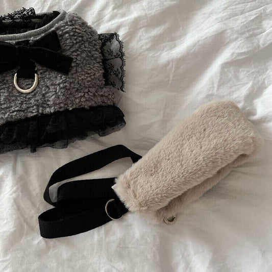 即納 Mink Fur Harness グレー