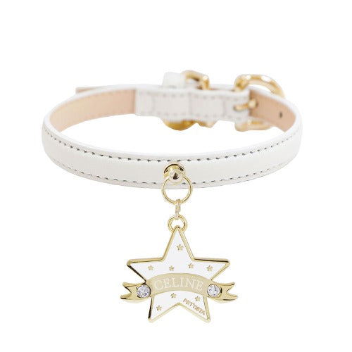 Bloom Collar × You Are My Star Pendant【迷子札】 ホワイト