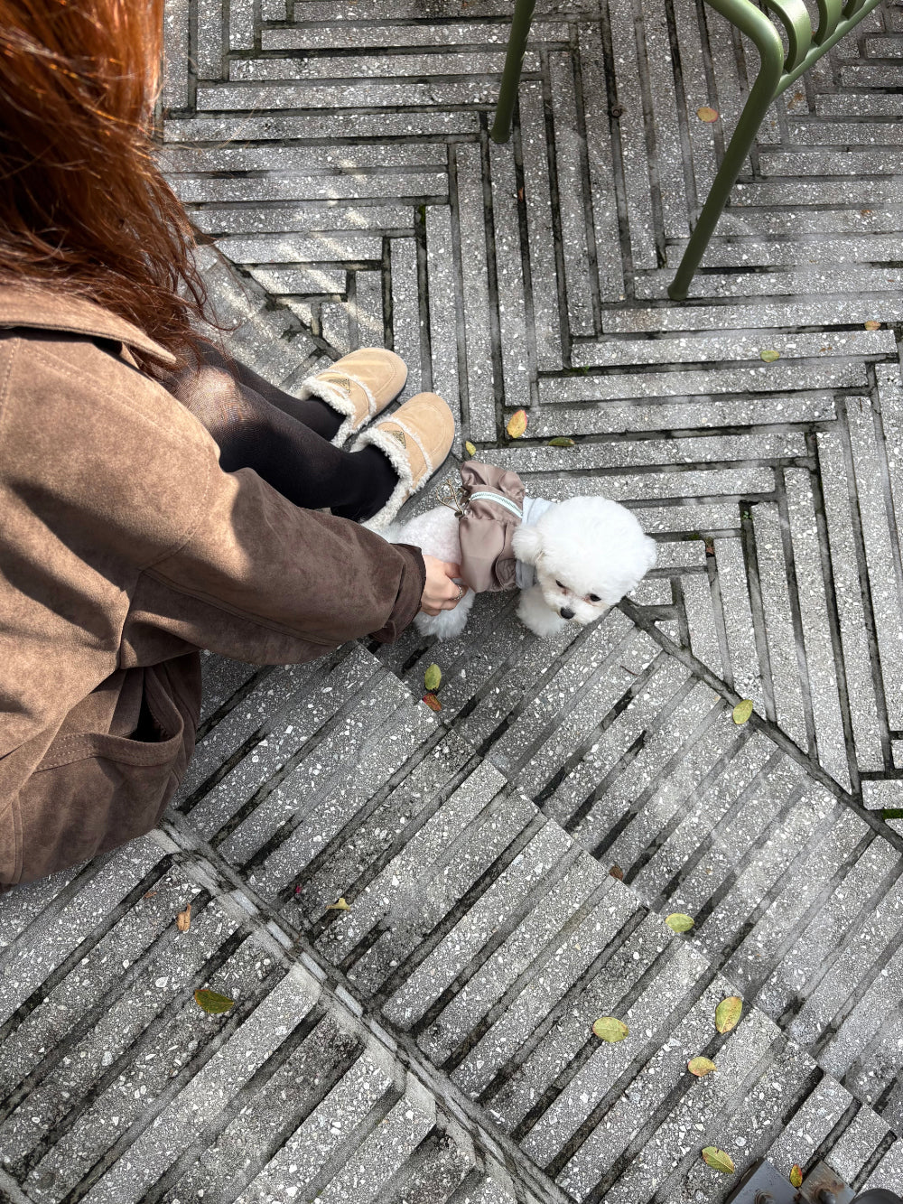 Bubble Pocket Dress モカベージュ