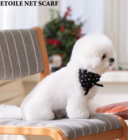 Christmas Etoile Black Scarf