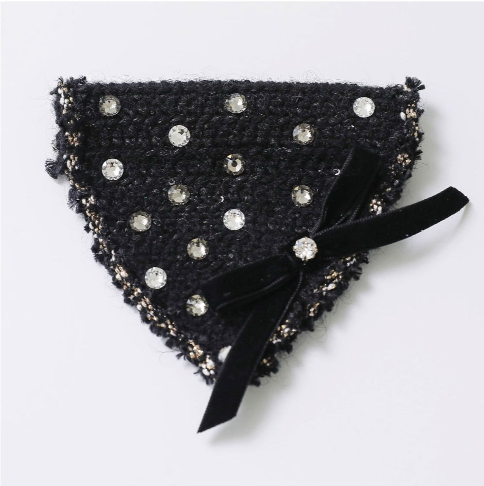 Christmas Etoile Black Scarf