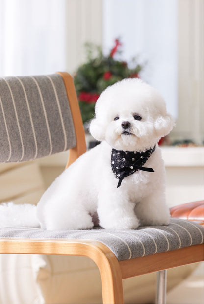 Christmas Etoile Black Scarf