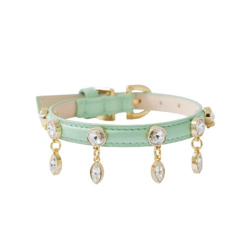 Bloom Swarovski Collar【迷子札】メロングリーン