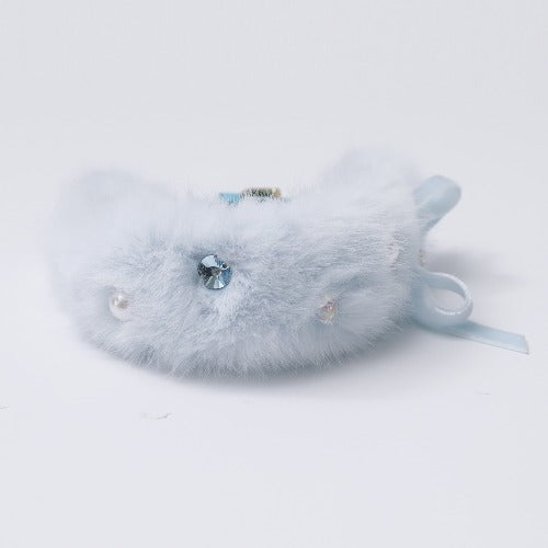 Eco Fur Pompom ブルー