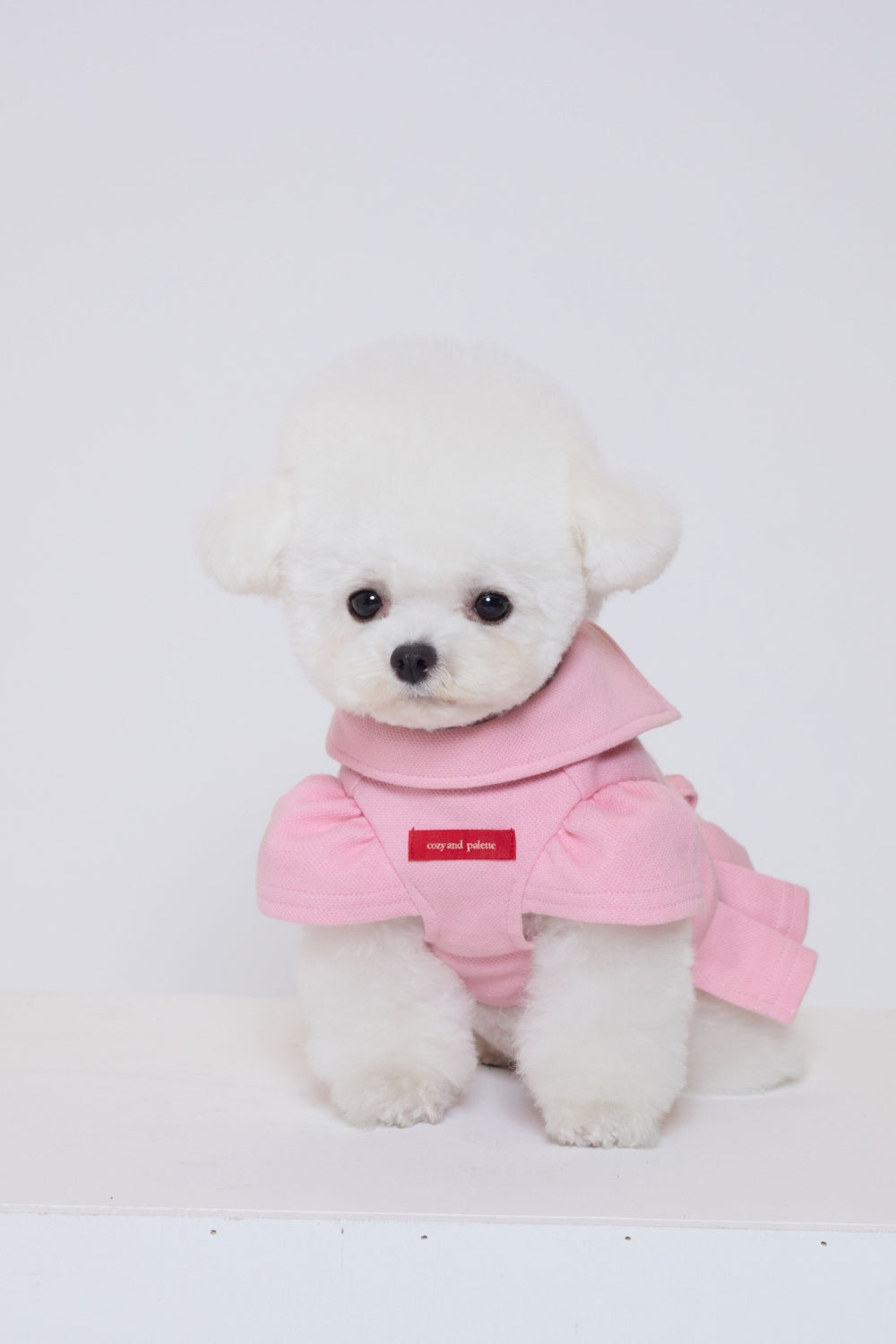 Pleated Polo Dress ピンク