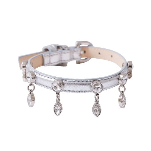予約 Bloom Swarovski Collar【迷子札】シルバー
