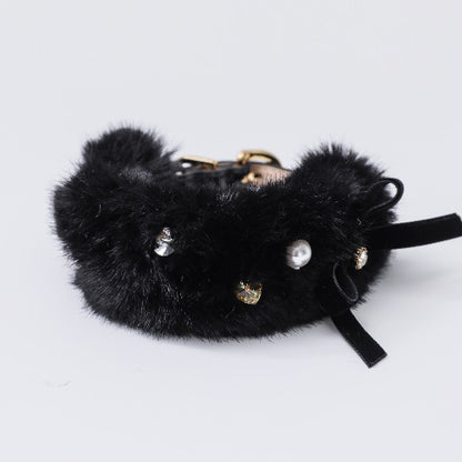 一部即納 Eco Fur Pompom ブラック