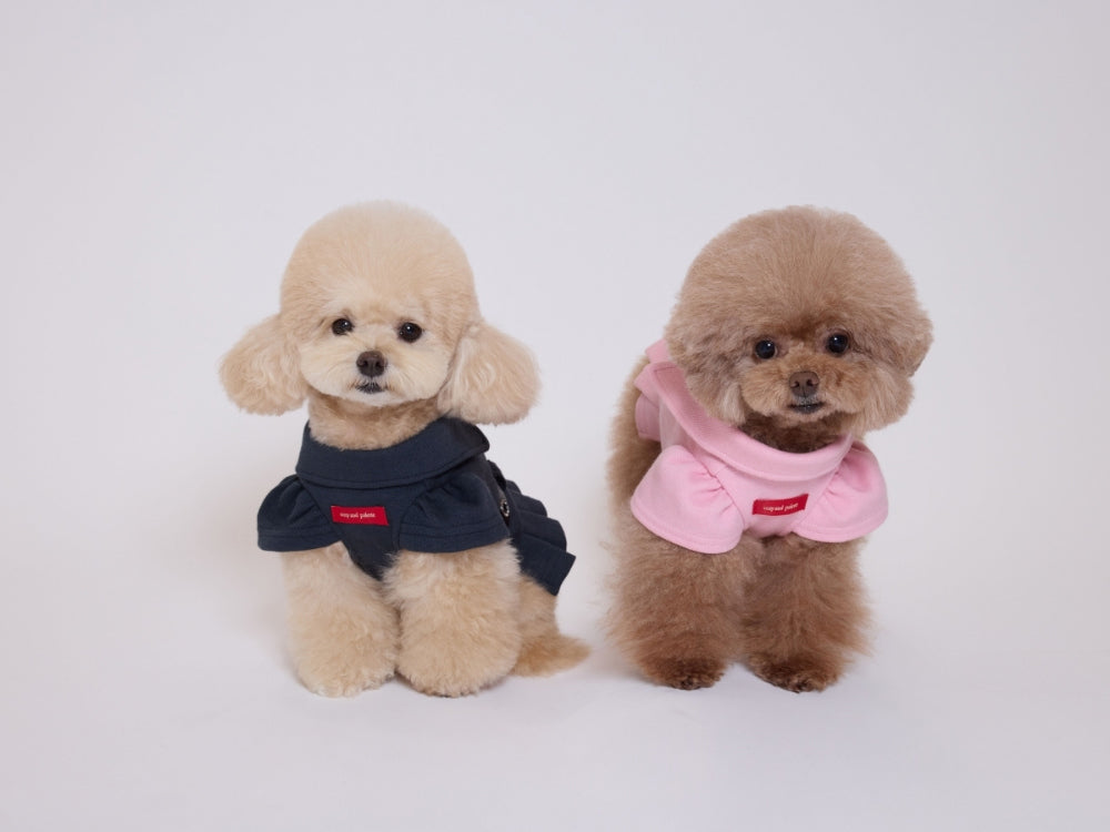 Pleated Polo Dress ピンク