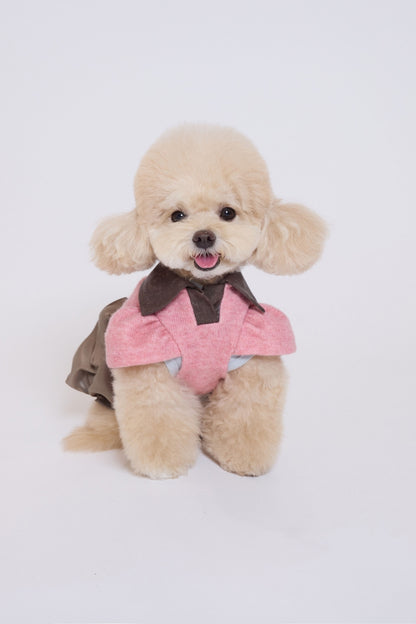 Bubble Pocket Dress モカベージュ