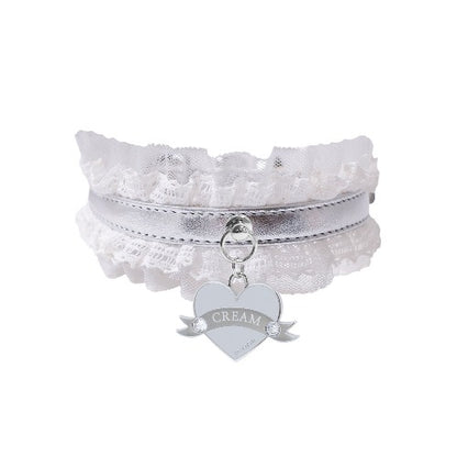 予約 Sherbet Lace Collar【迷子札】シルバー