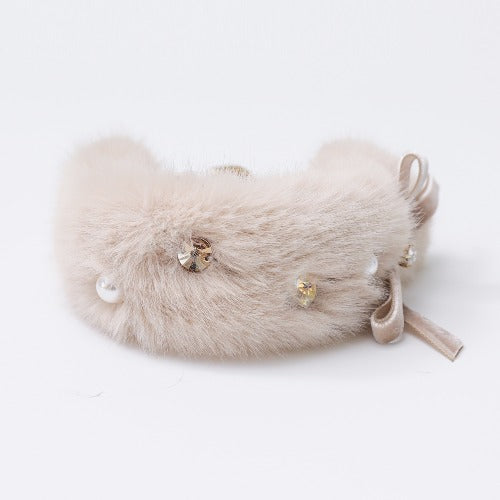 即納 Eco Fur Pompom ベージュ