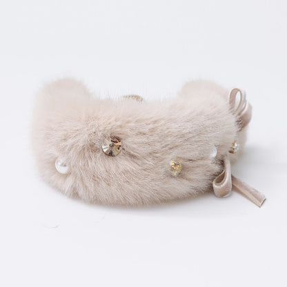 即納 Eco Fur Pompom ベージュ