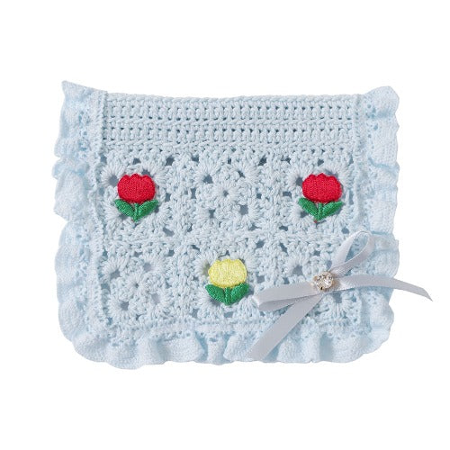 Apron Crochet Scarf ブルー