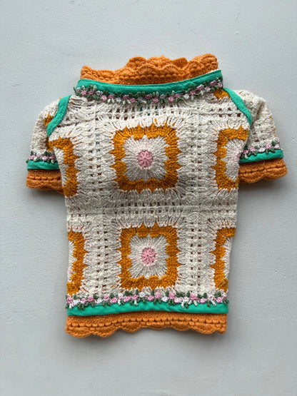 即納 Crochet knit オレンジ