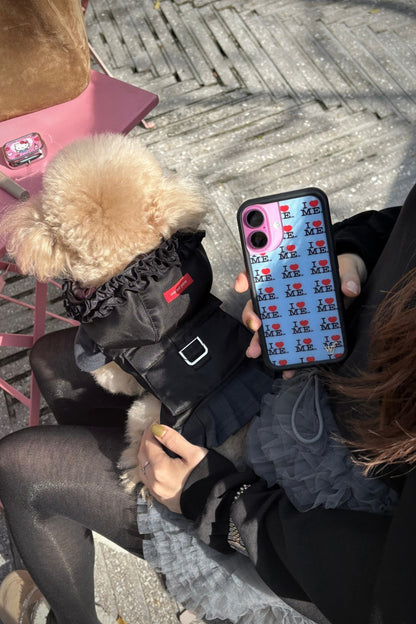 Pleated Polo Dress ネイビー