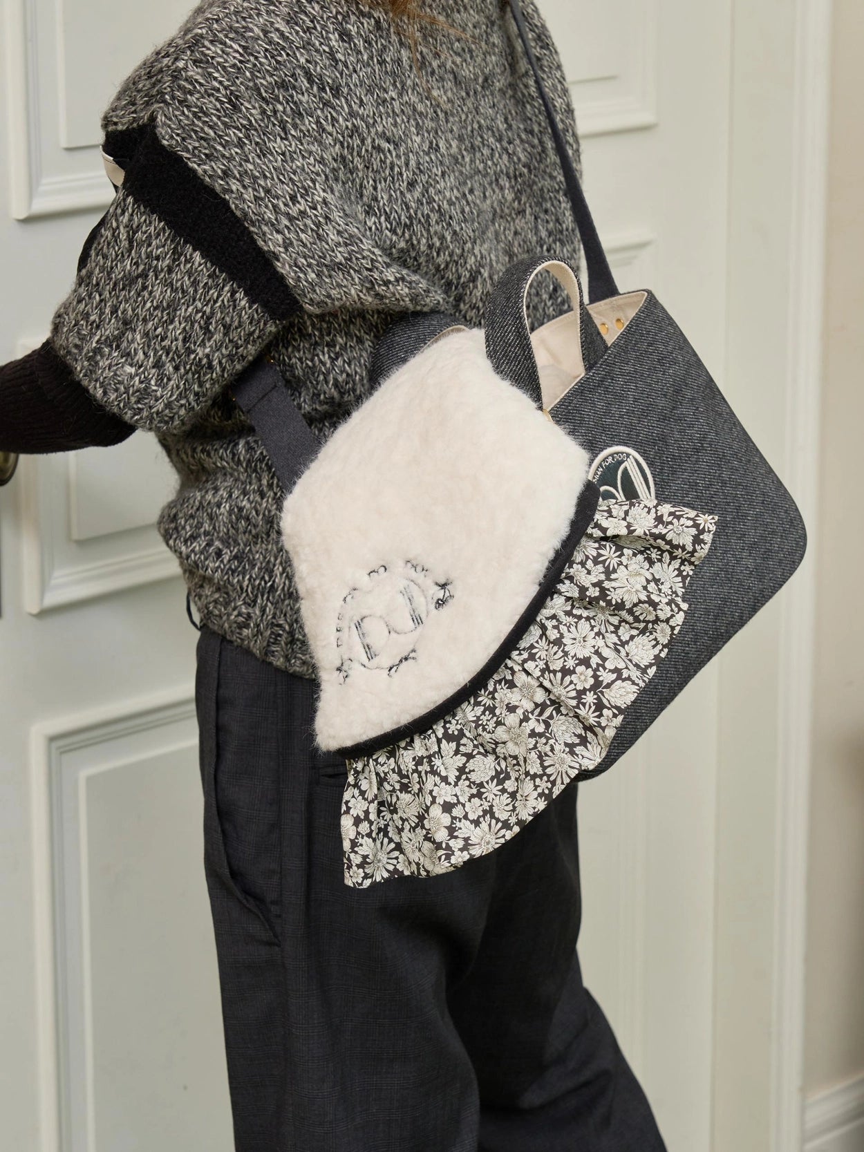 即納 Wool Tweed Walking Bag 全3色